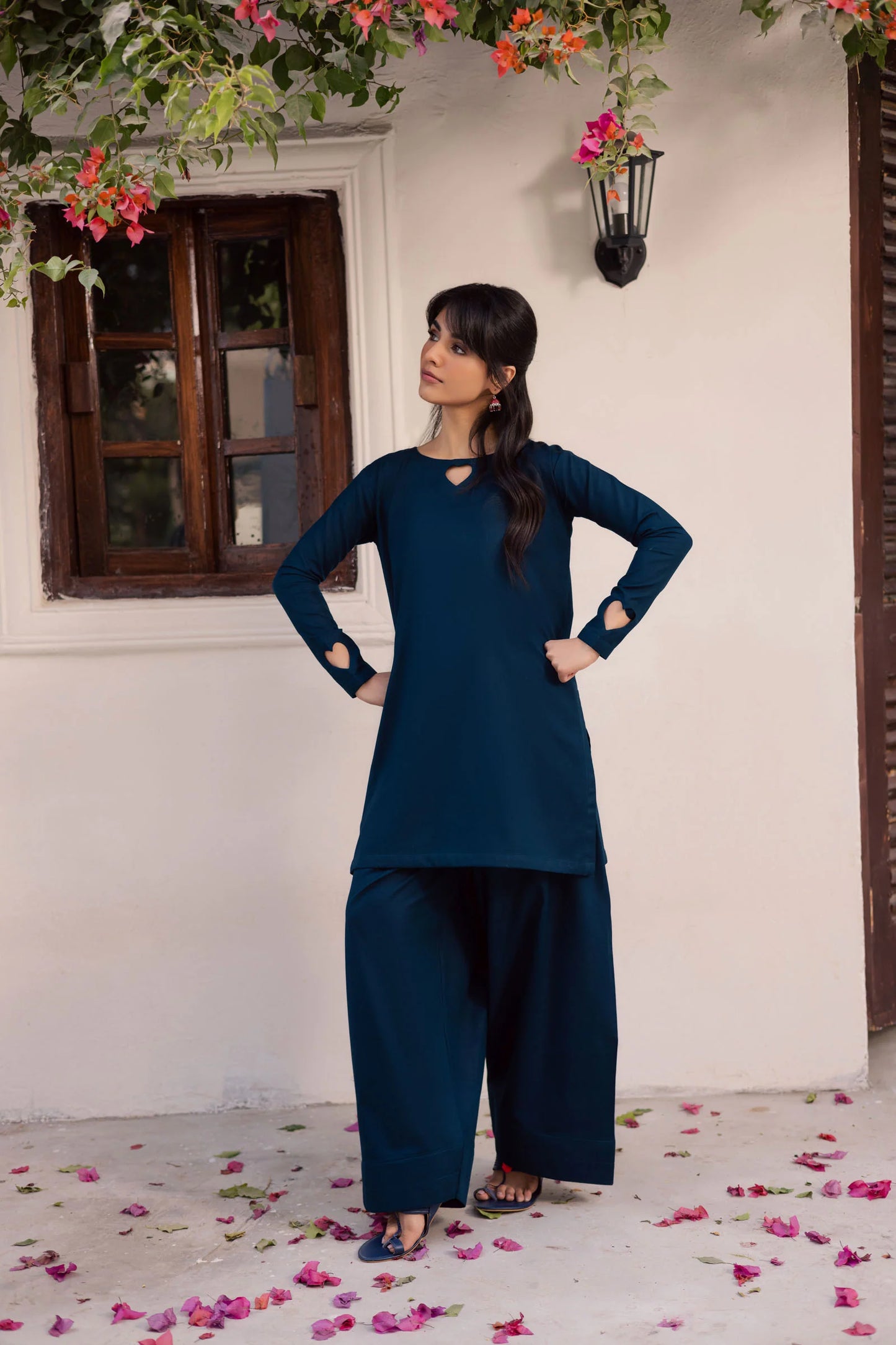 2PC Khaddar Solid HSK 06 – Teal | Winter Solids | Silayi Pret