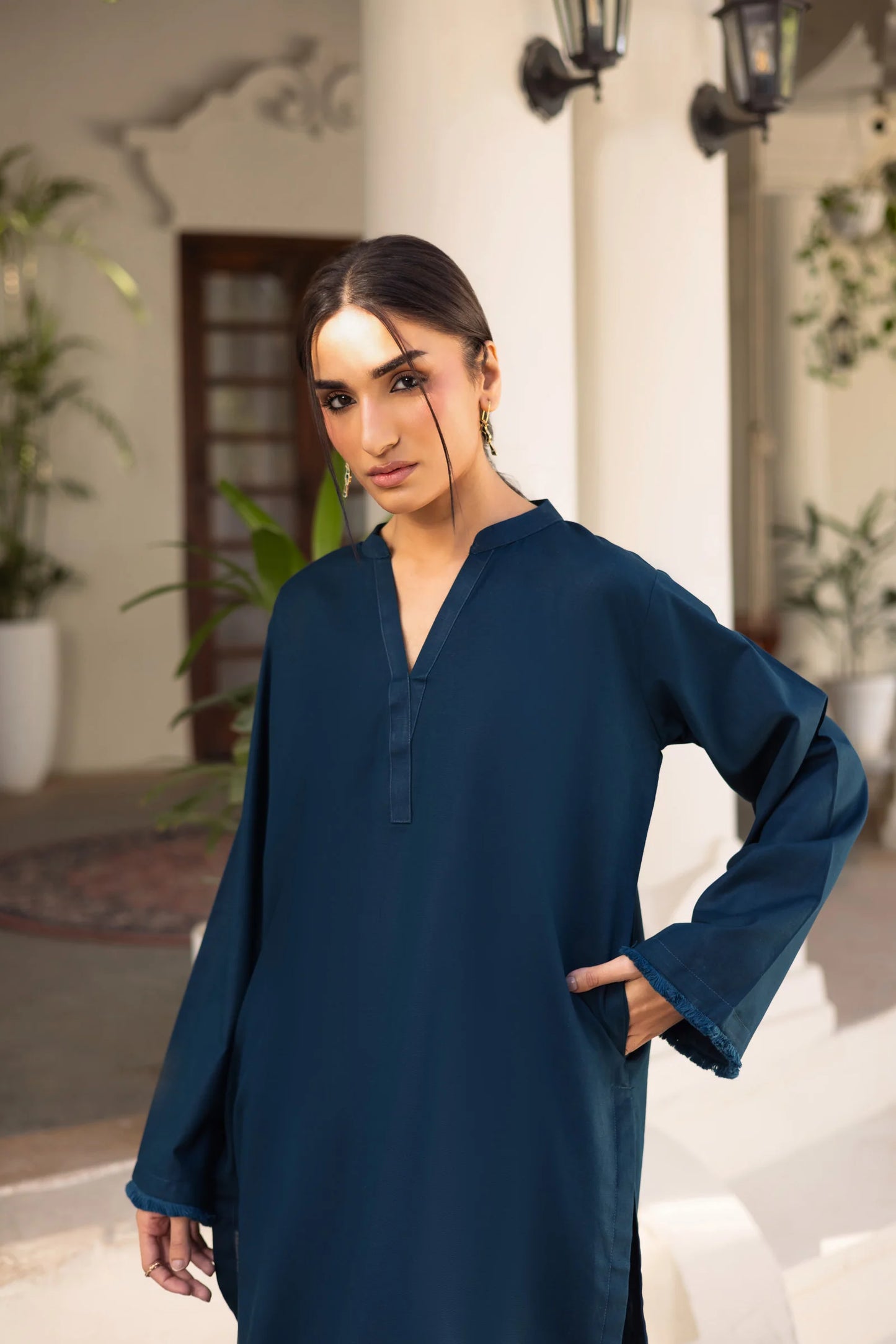 2 PC Khaddar Solid FSK 03 - Teal | Winter Edit | Silayi Pret