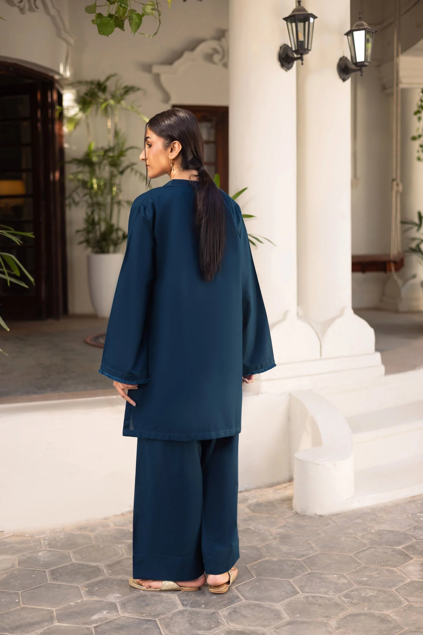 2 PC Khaddar Solid FSK 03 - Teal | Winter Edit | Silayi Pret