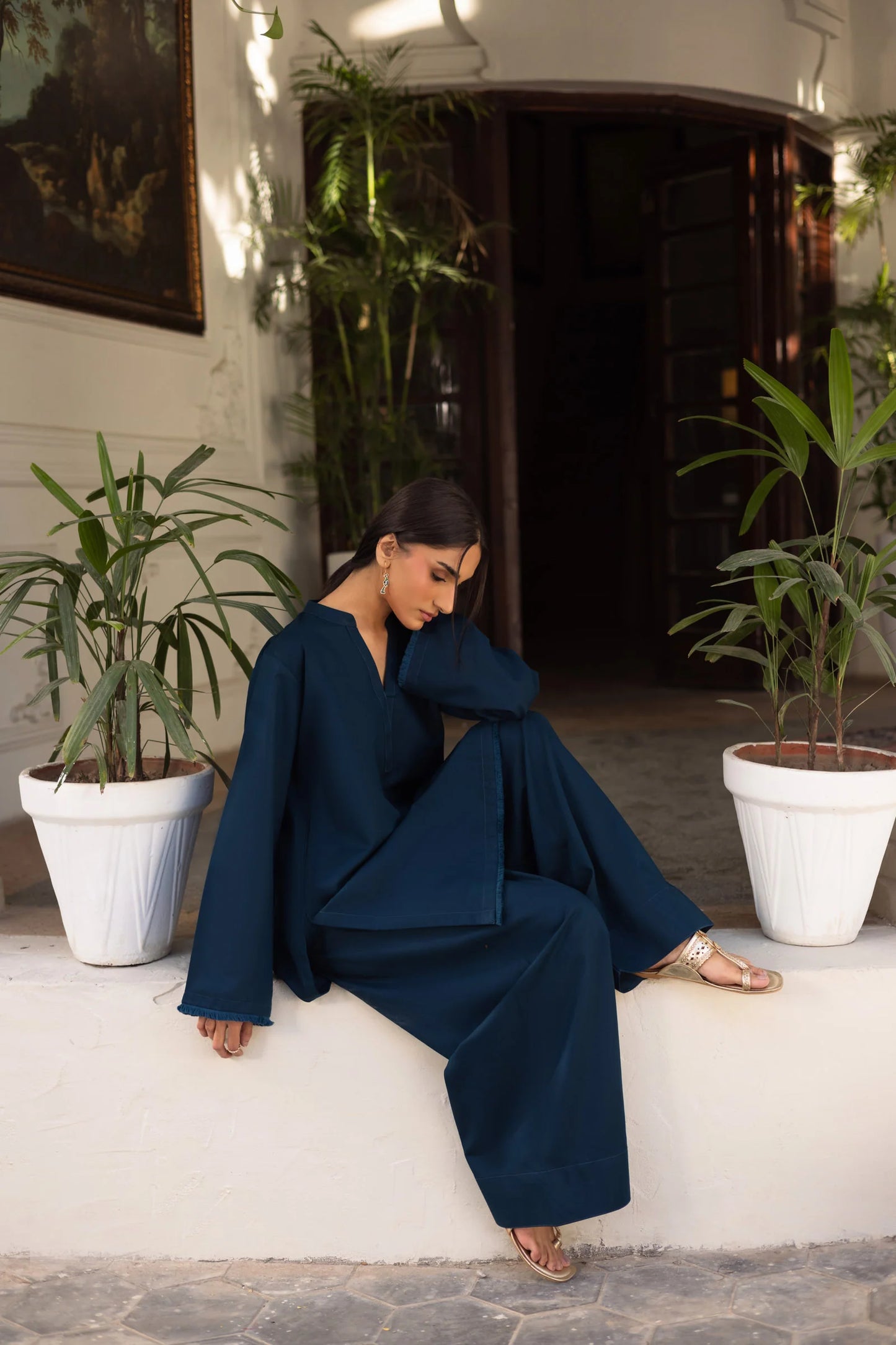 2 PC Khaddar Solid FSK 03 - Teal | Winter Edit | Silayi Pret