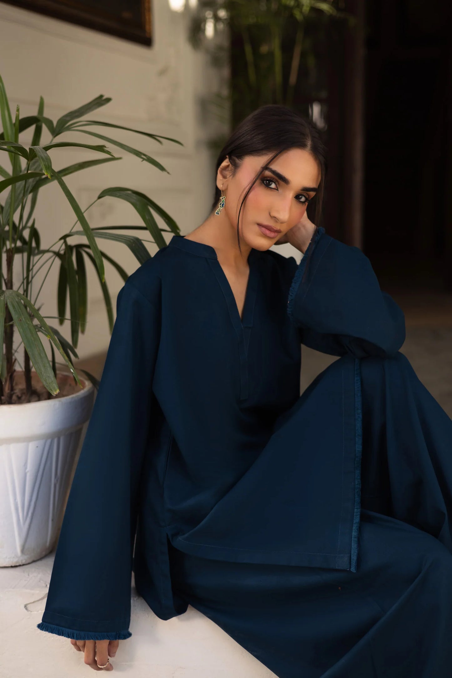 2 PC Khaddar Solid FSK 03 - Teal | Winter Edit | Silayi Pret