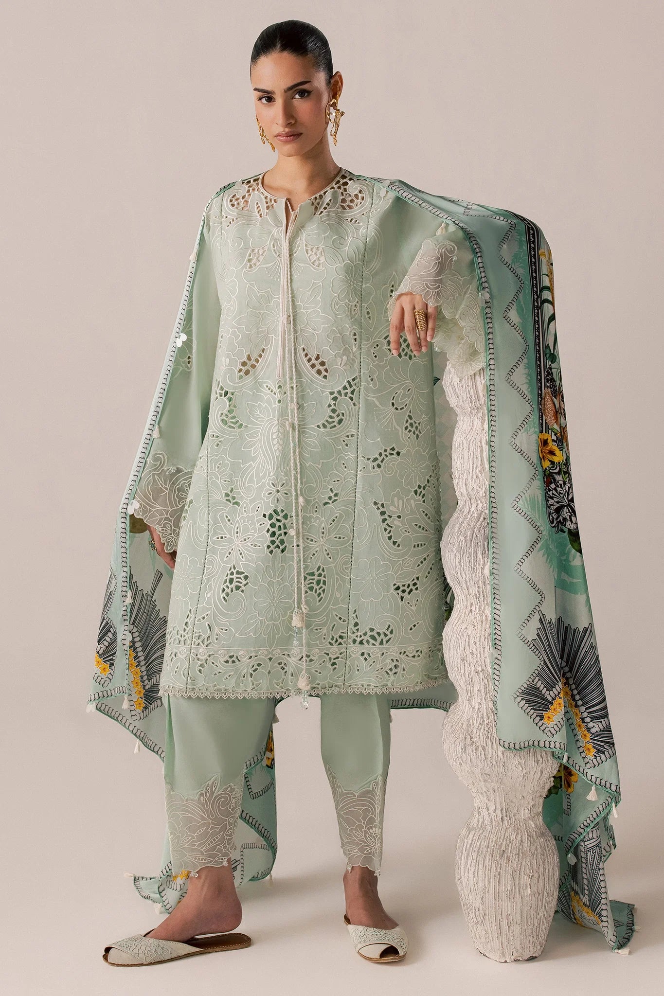 ZEVARÉ (EL26-07 A ST) | STITCHED-ELAN LAWN'26 | ELAN