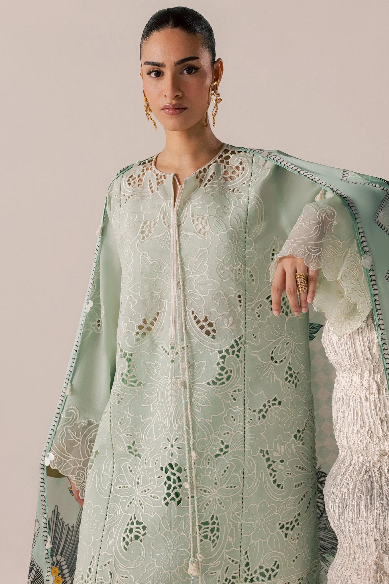 ZEVARÉ (EL26-07 A ST) | STITCHED-ELAN LAWN'26 | ELAN