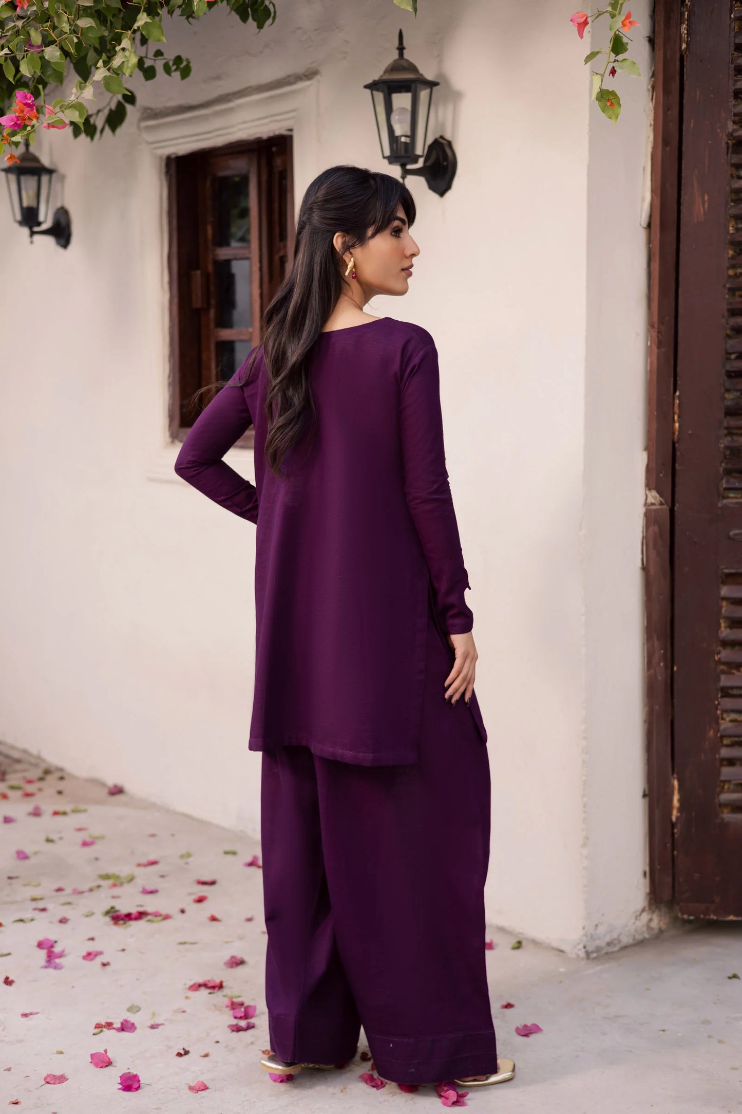 2PC Khaddar Solid HSK 06 – Dark Plum | Winter Solids | Silayi Pret