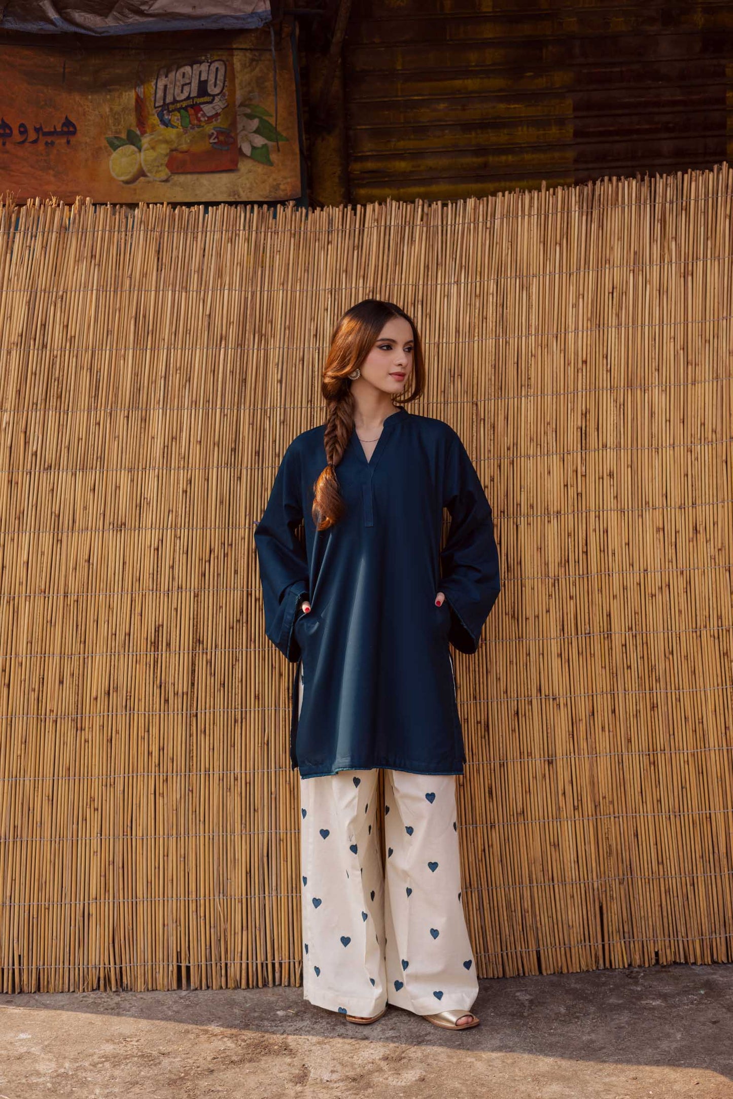 2PC Embroidered Khaddar MSK 05 – Teal | Winter Solids | Silayi Pret