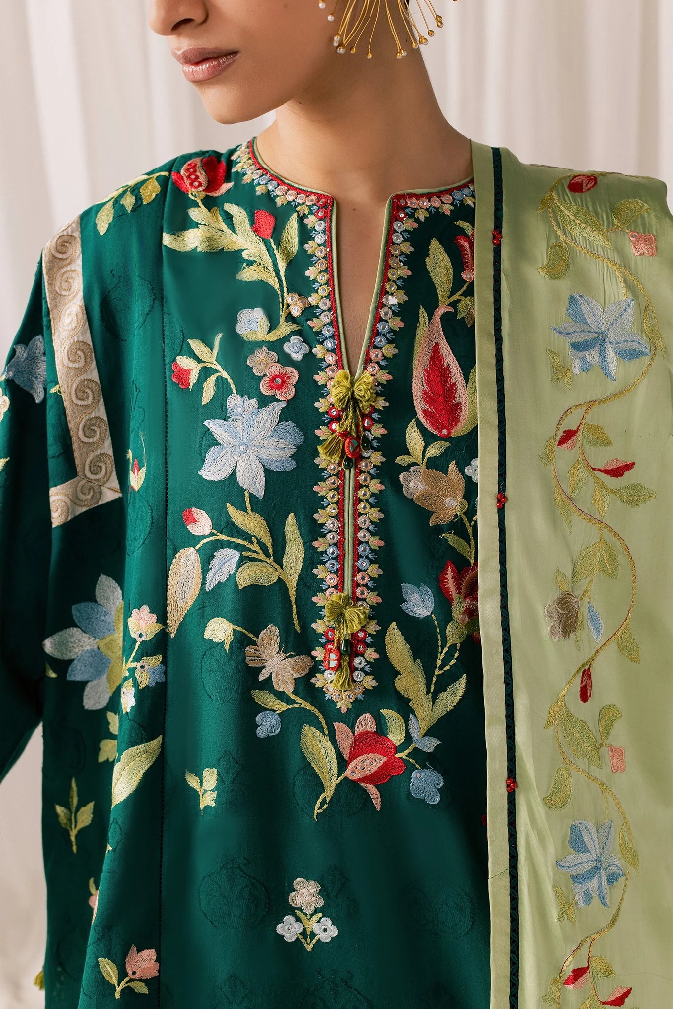 DEODAR (EL26-12 A ST) | STITCHED-ELAN LAWN'26 | ELAN