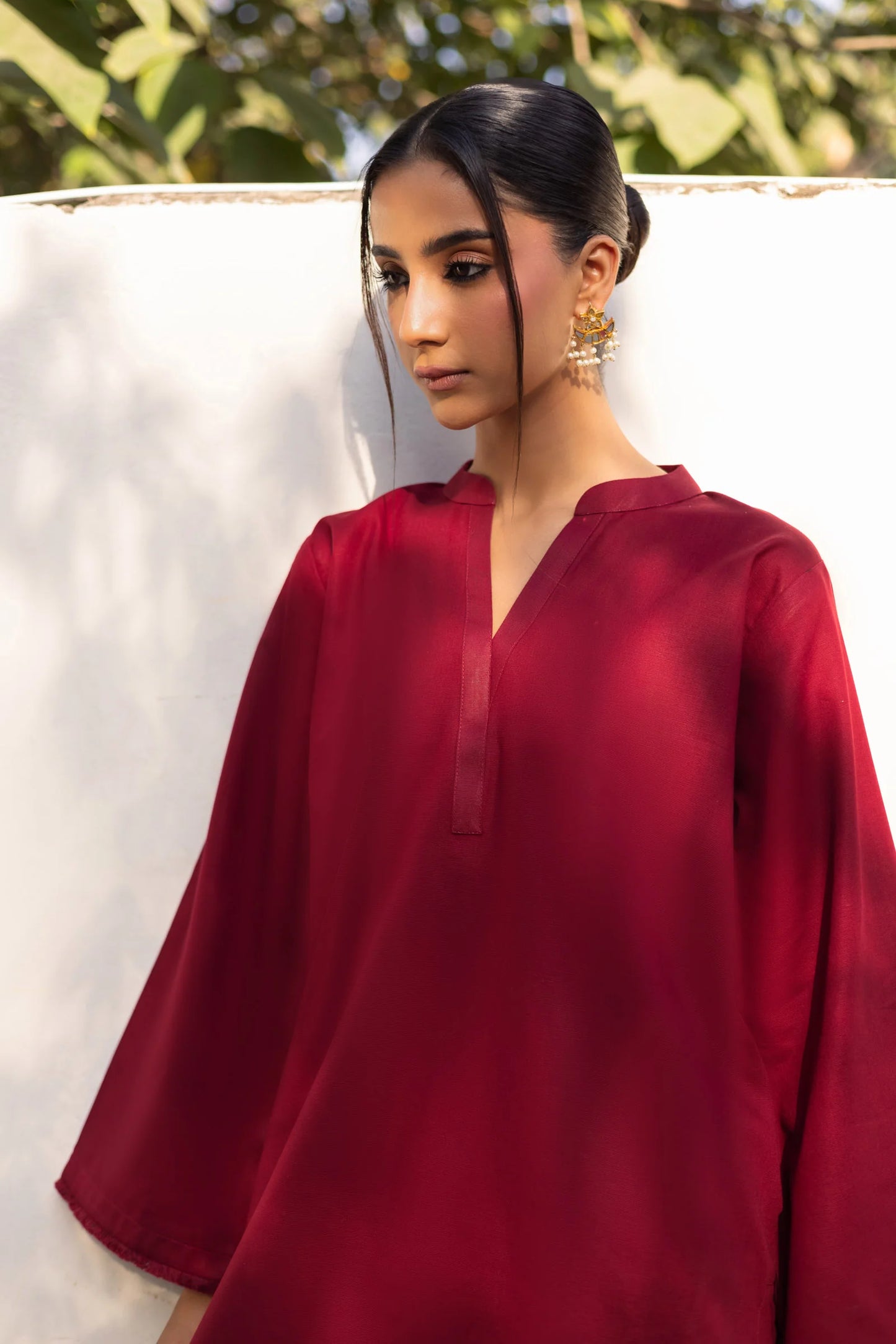 2 PC Khaddar Solid FSK 03 – Maroon | Winter Solids | Silayi Pret