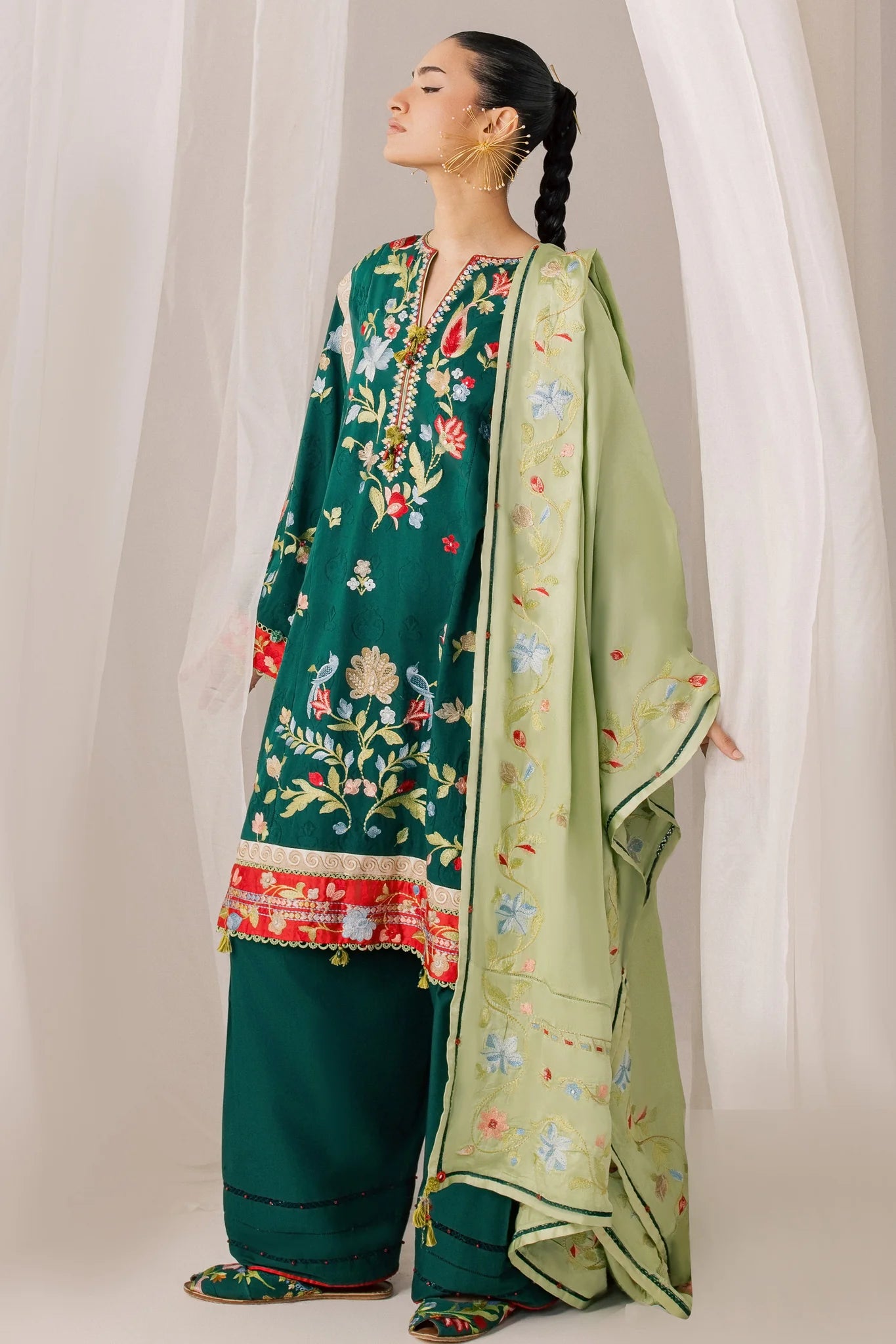 DEODAR (EL26-12 A ST) | STITCHED-ELAN LAWN'26 | ELAN
