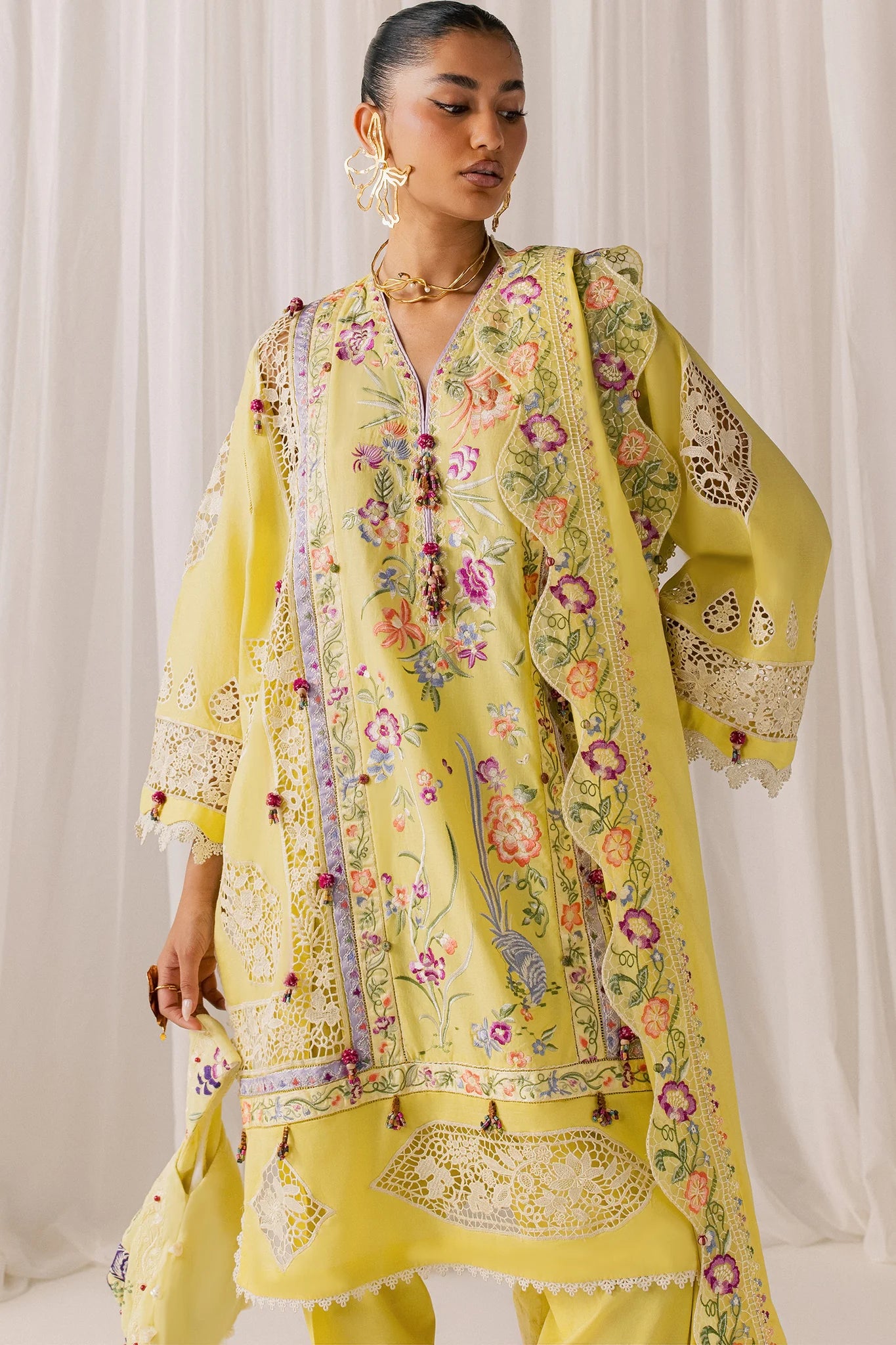 NEELUNE (EL26-05 A ST) | STITCHED-ELAN LAWN'26 | ELAN