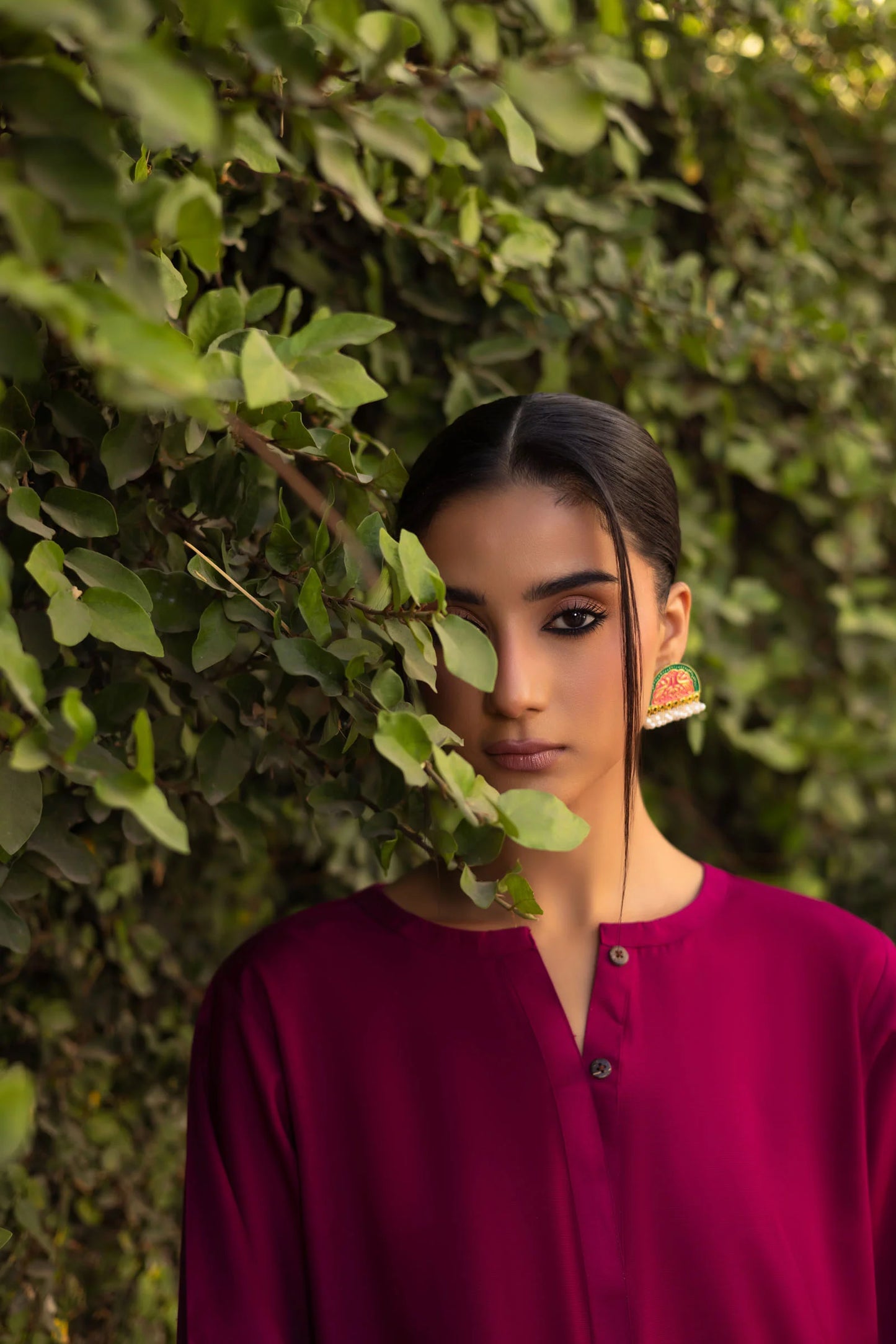 2 PC Khaddar Solid PSK 01 - Plum | Winter Solids | Silayi Pret