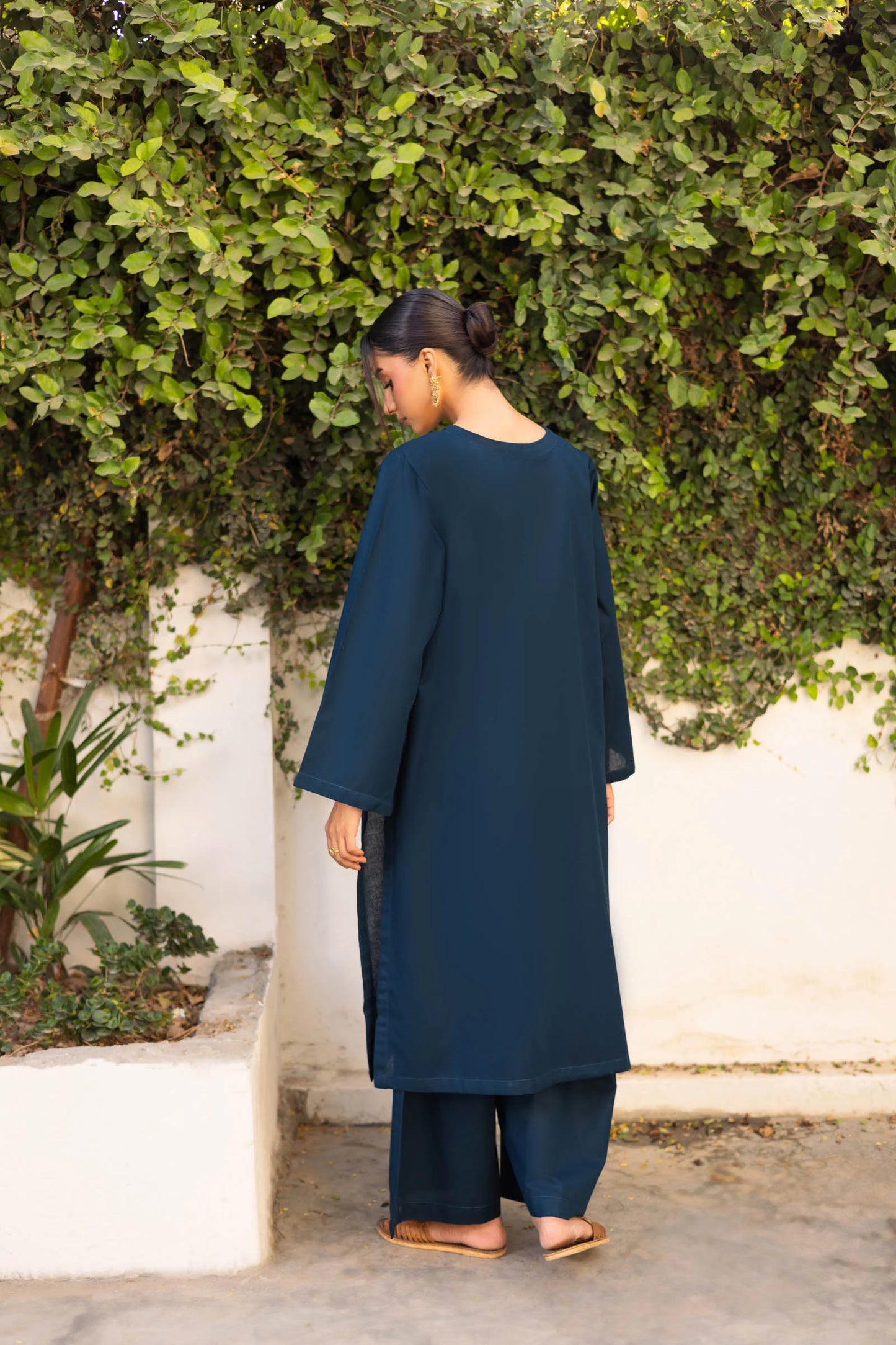 2 PC Khaddar Solid PSK 01 - Teal | Winter Solids | Silayi Pret