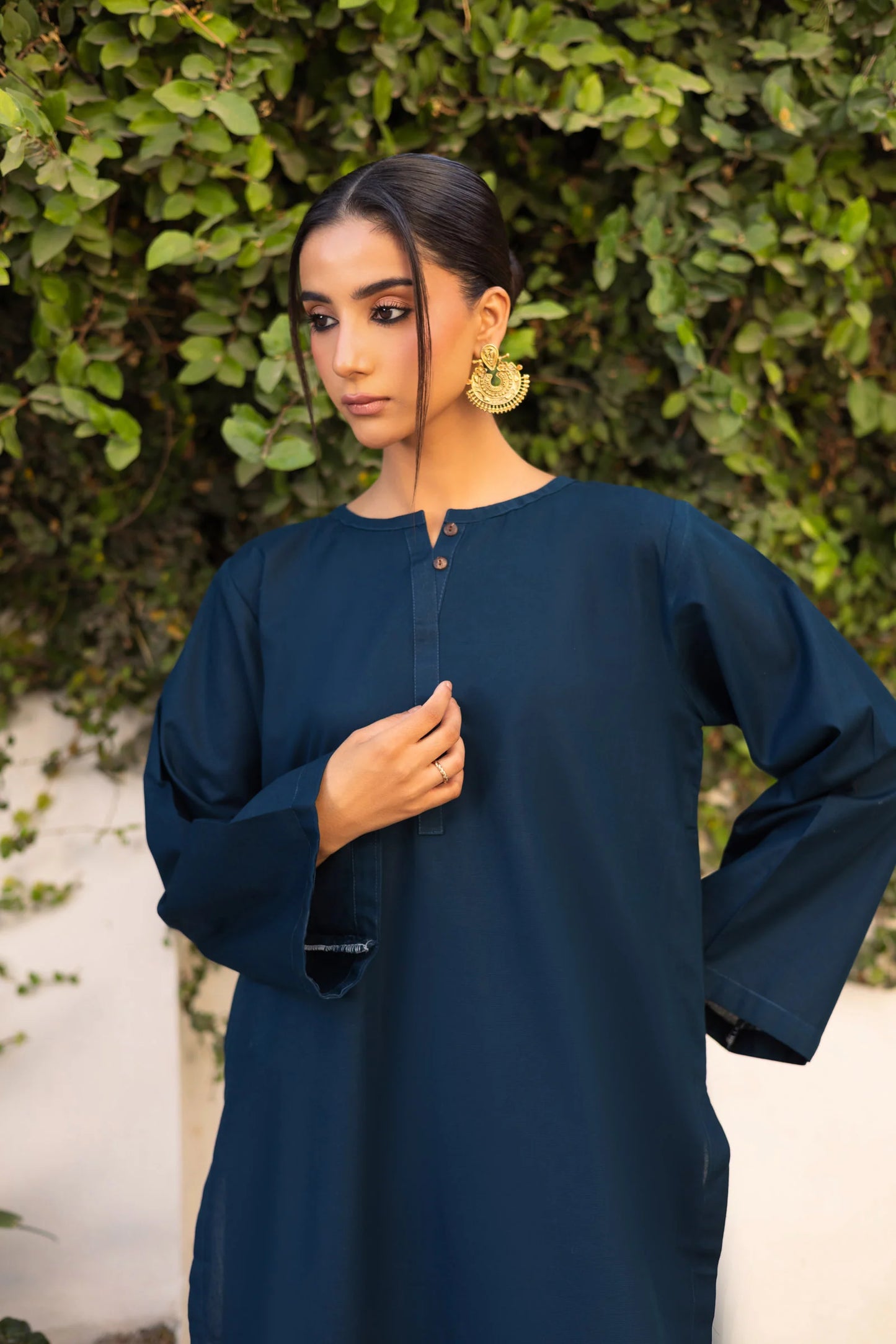 2 PC Khaddar Solid PSK 01 - Teal | Winter Solids | Silayi Pret