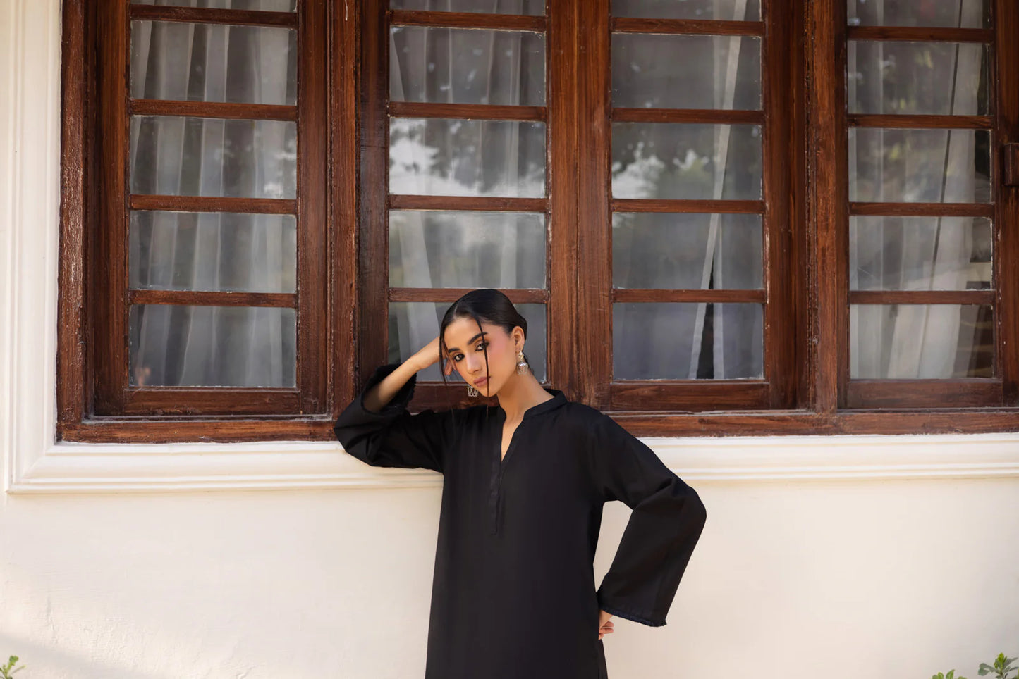 2 PC Khaddar Solid FSK 03 – Black | Winter Solids | Silayi Pret