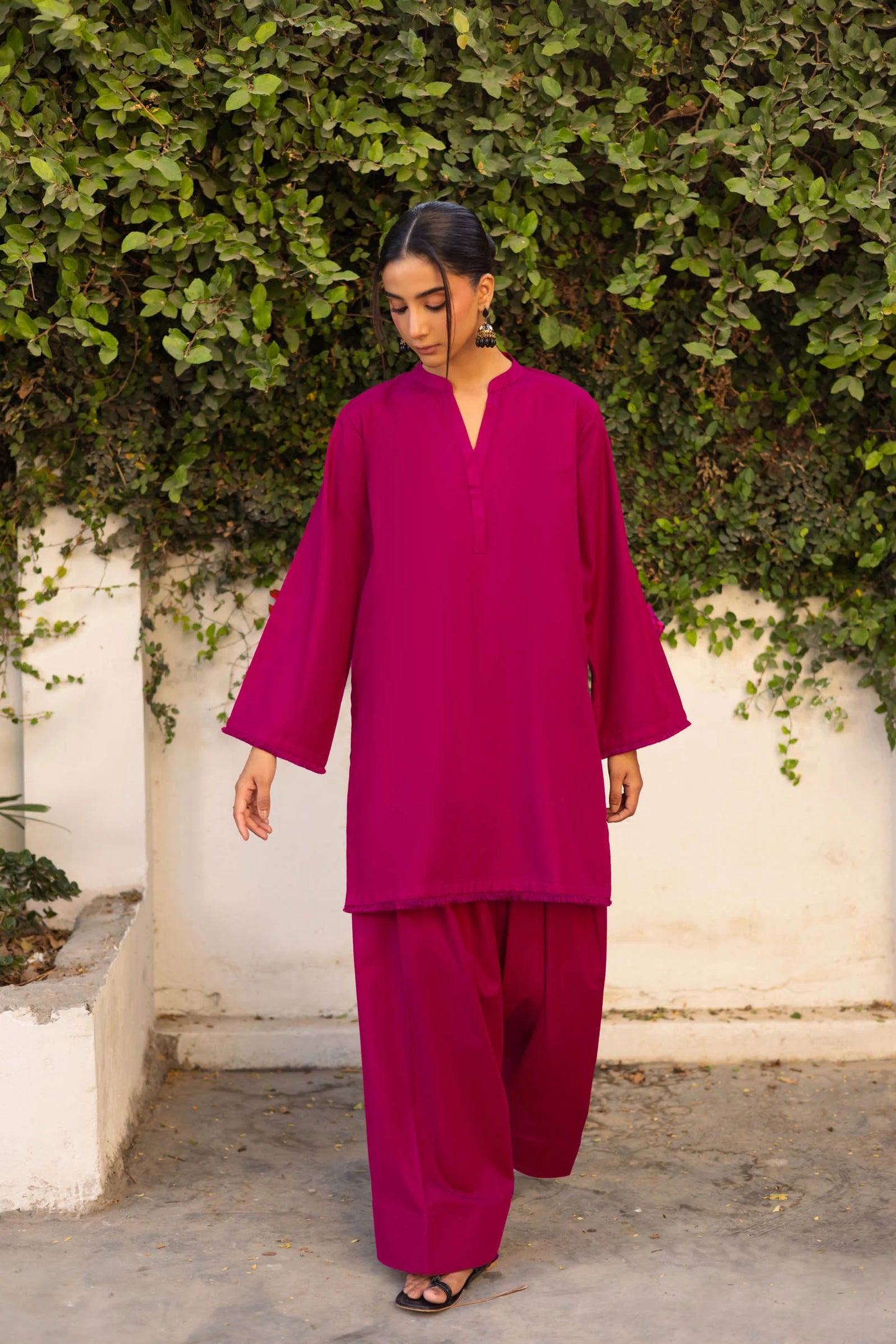 2 PC Khaddar Solid FSK 03 – Plum | Winter Solids | Silayi Pret
