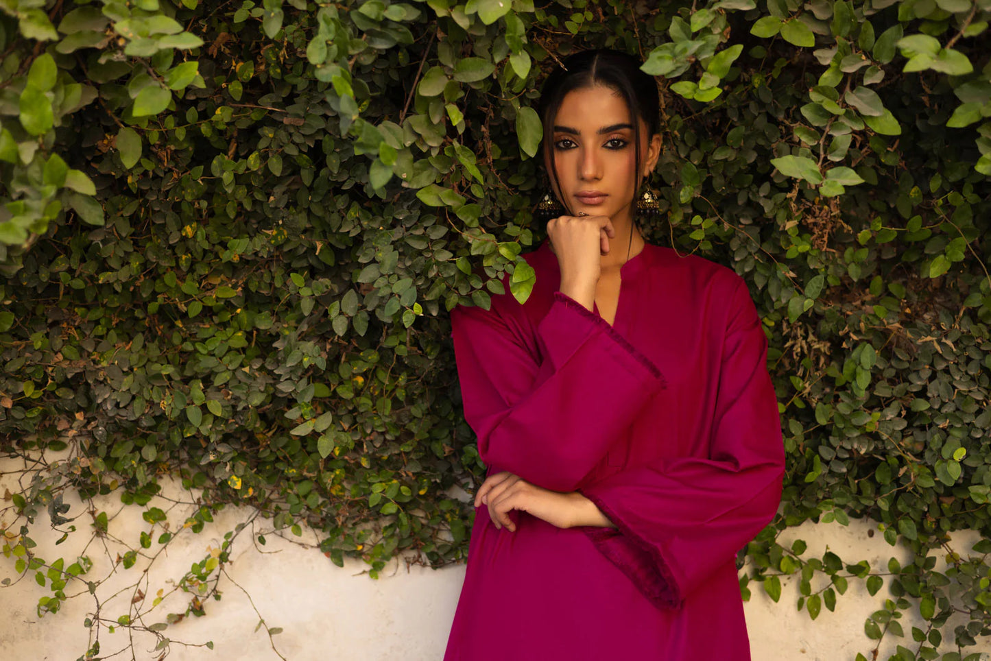 2 PC Khaddar Solid FSK 03 – Plum | Winter Solids | Silayi Pret