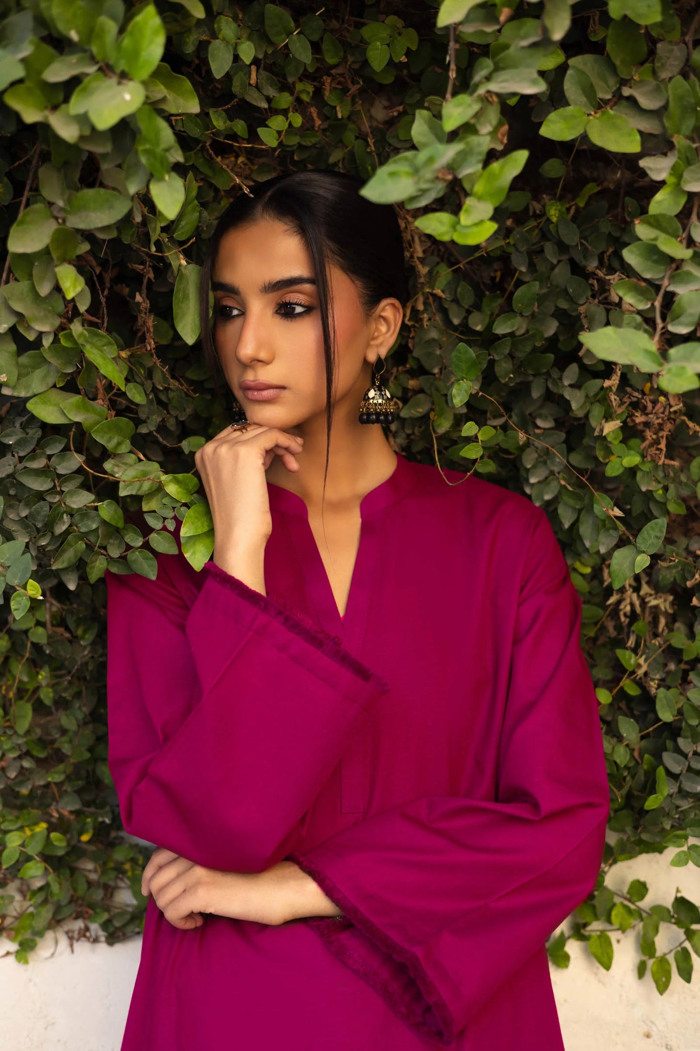 2 PC Khaddar Solid FSK 03 – Plum | Winter Solids | Silayi Pret