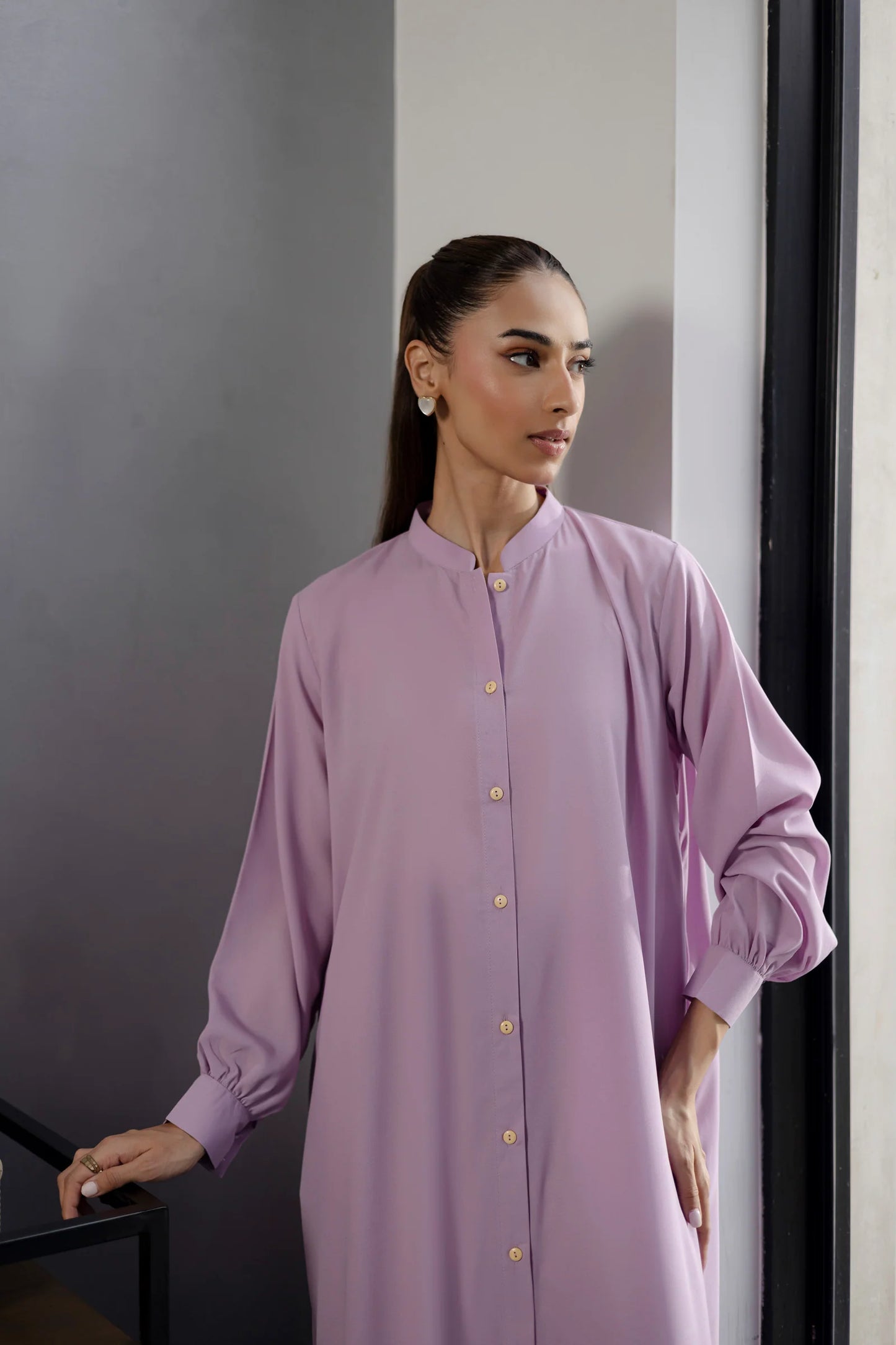 Solid 2PC Dress - SP-05 Lavender | Georgette Solids | Silayi Pret