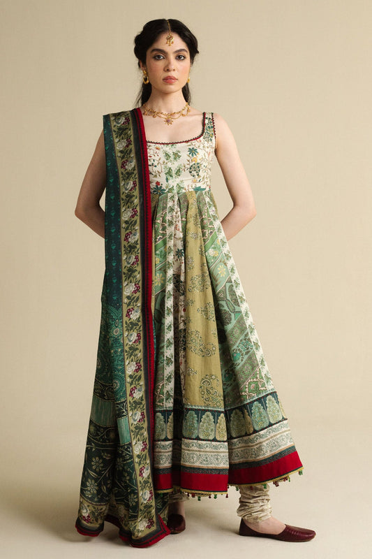 SAAWAN-D2 | Zara Shahjahan Unstitched Anarkali’25