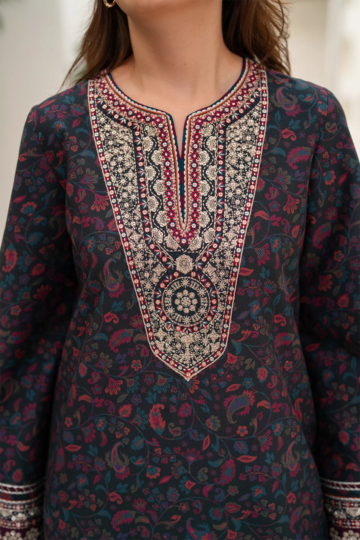 JZ-UW-D0098-0 | EMBROIDERED PREMIUM VISCOSE | Jazmin