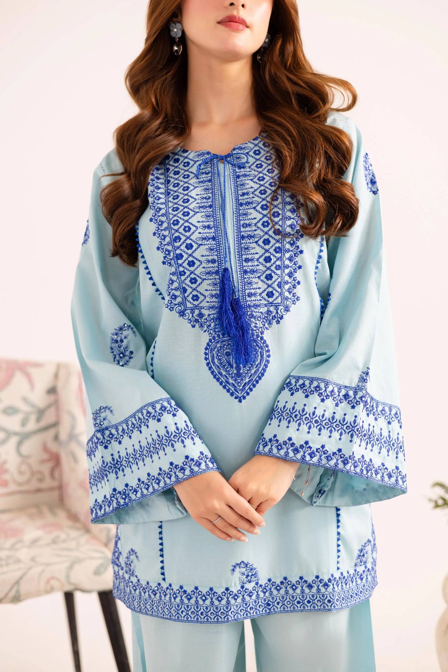 2PC Summer Embroidered Dress - 1125 | Summer Embroidered Pret | Silayi Pret