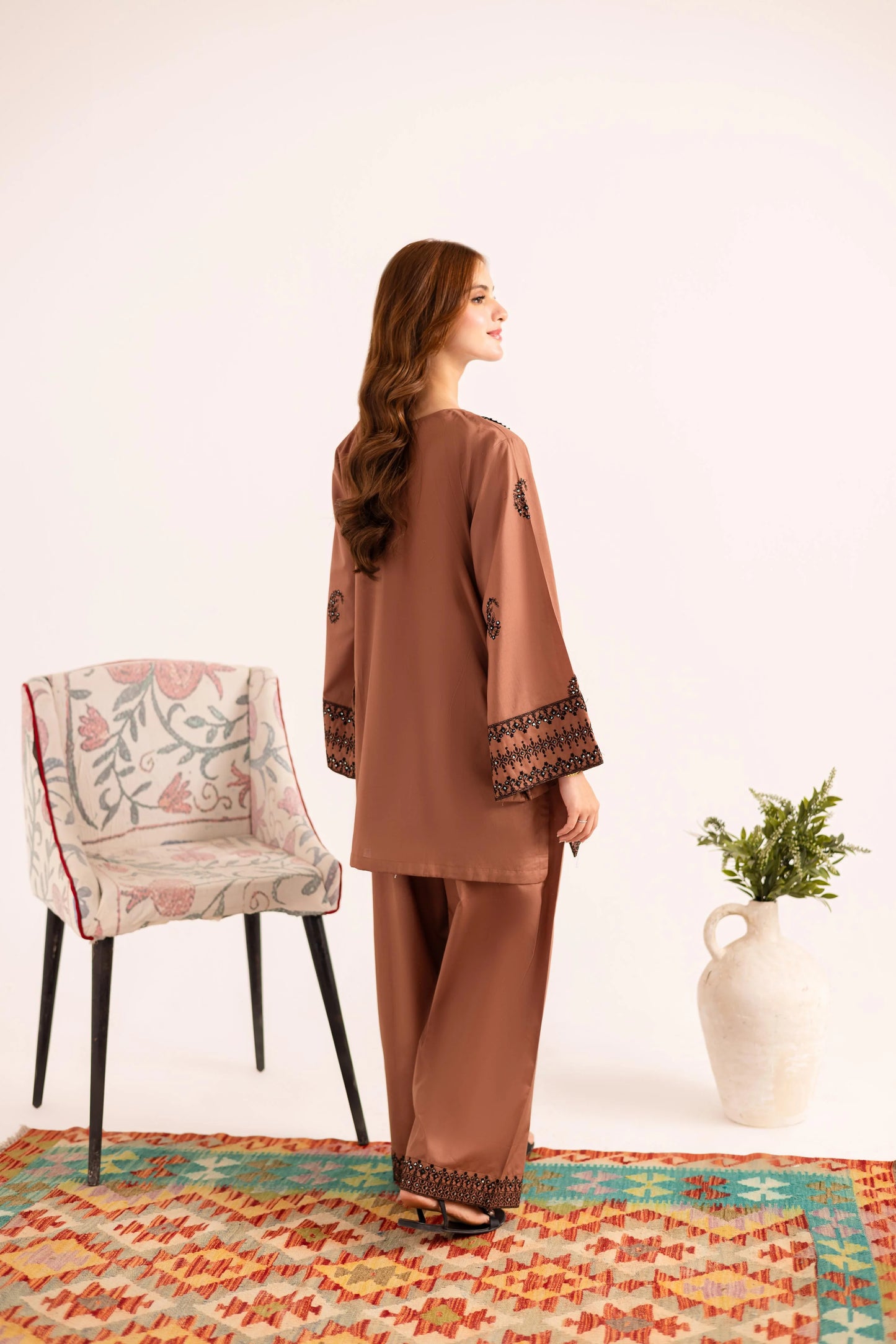 2PC Summer Embroidered Dress - 1126 | Summer Embroidered Pret | Silayi Pret