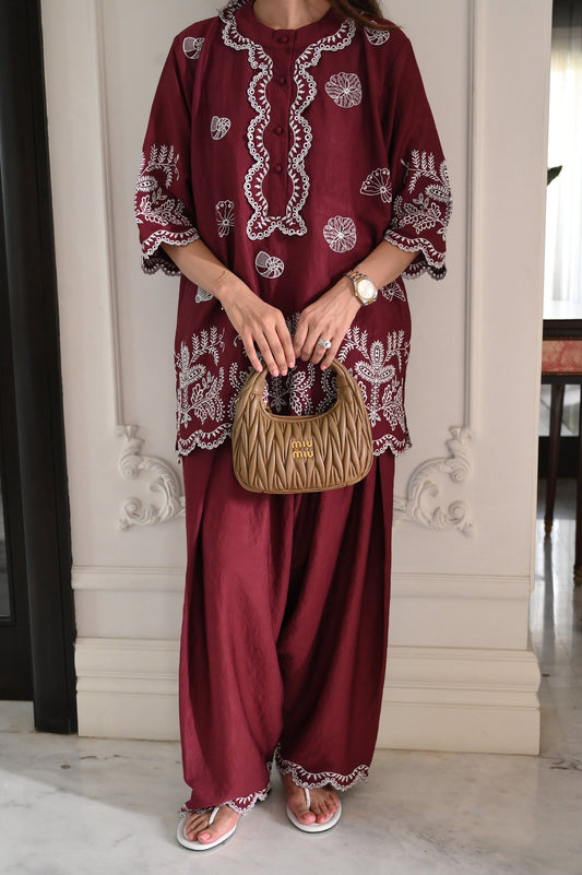 Moncheri Burgundy Set | La Pret