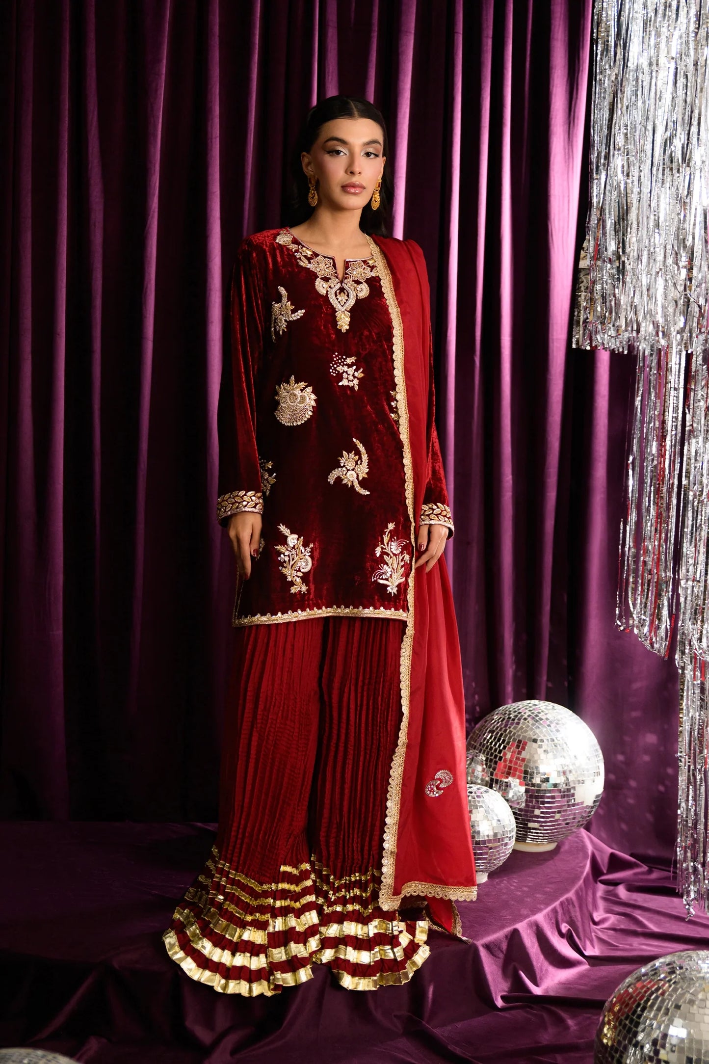 Cranberry | Mara Velvet Luxe '25 | Flairs Studio