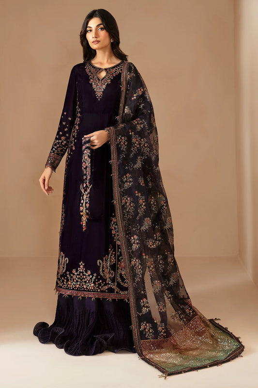 JZ-VF-D2027-1-XS | EMBROIDERED VELVET FORMAL | Jazmin