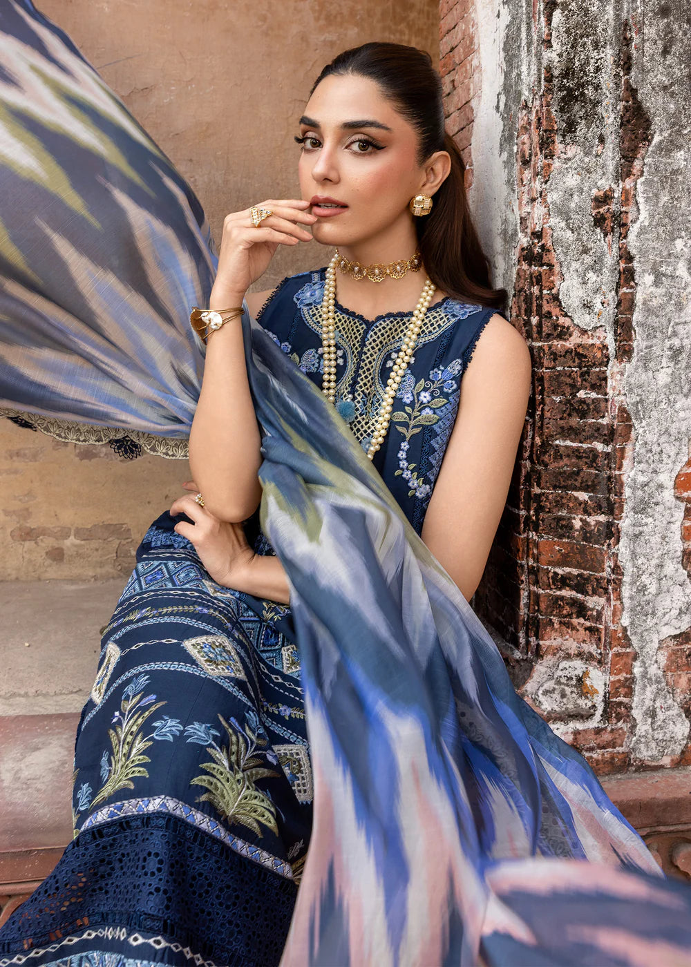 RUNA-8-B | Breeze Unstitched Lawn'26 | Saira Shakira