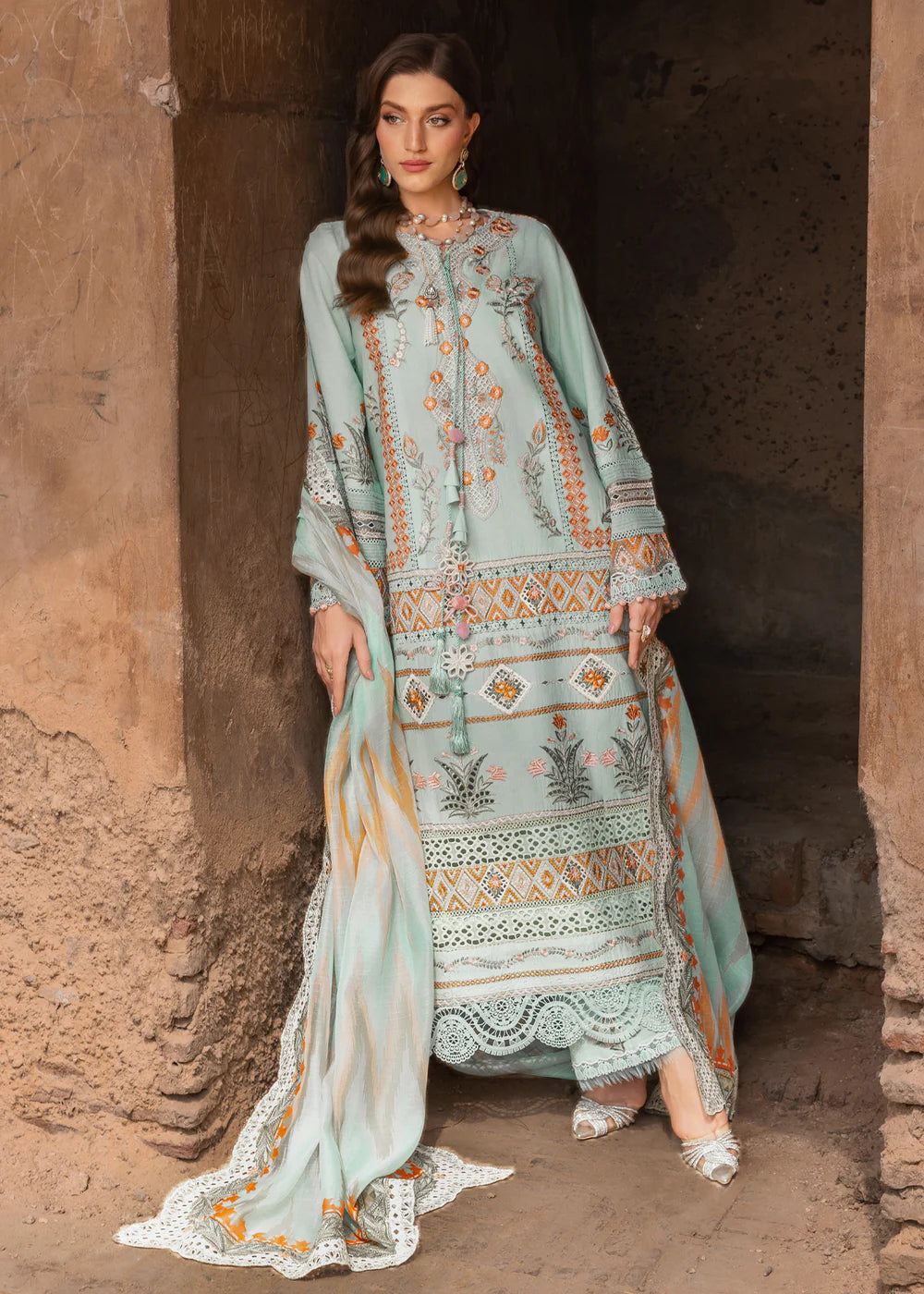 RUNA-8-A | Breeze Unstitched Lawn'26 | Saira Shakira