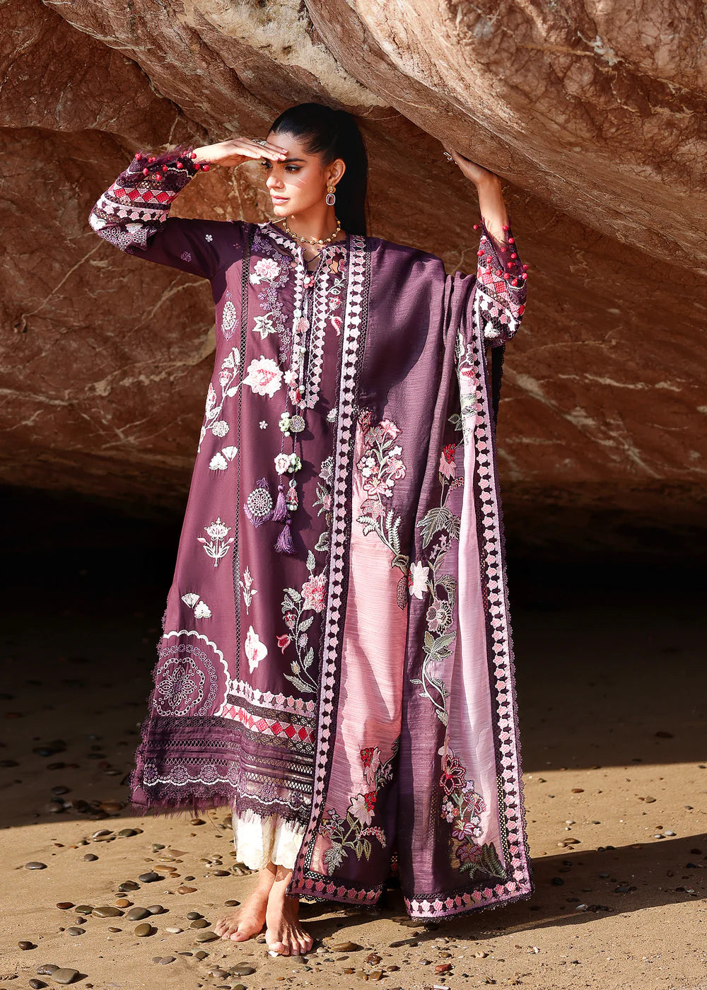 NOOR-2-A | Breeze Unstitched Lawn'26 | Saira Shakira