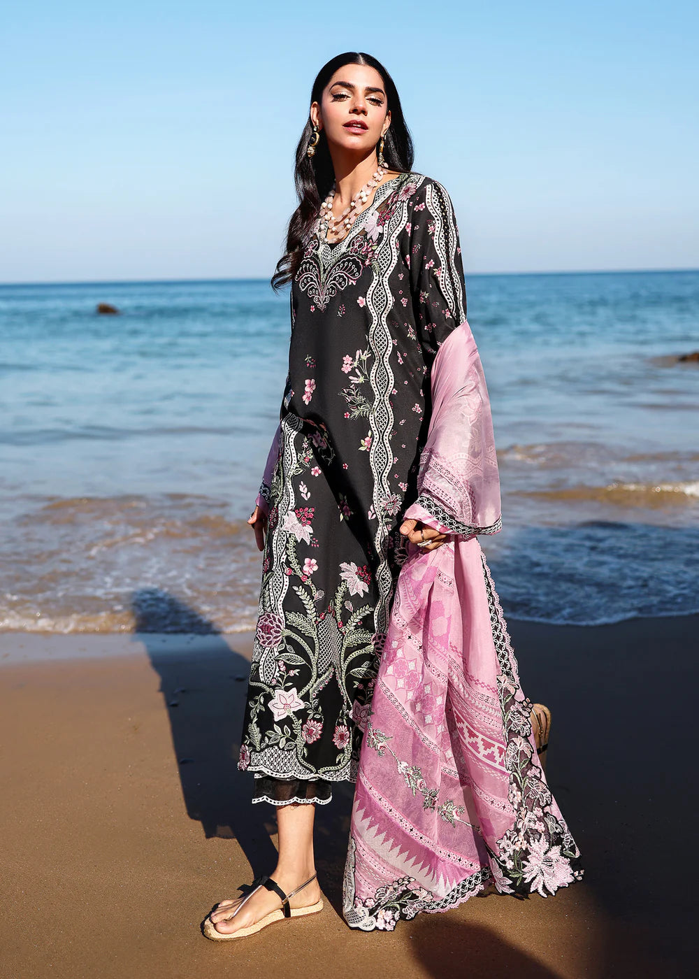 IVY-1-B | Breeze Unstitched Lawn'26 | Saira Shakira
