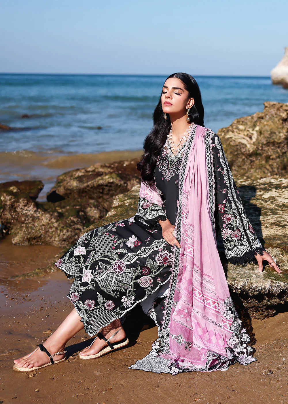 IVY-1-B | Breeze Unstitched Lawn'26 | Saira Shakira