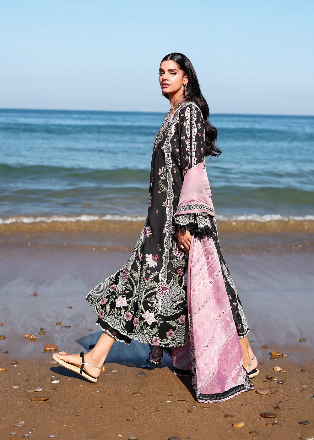 IVY-1-B | Breeze Unstitched Lawn'26 | Saira Shakira