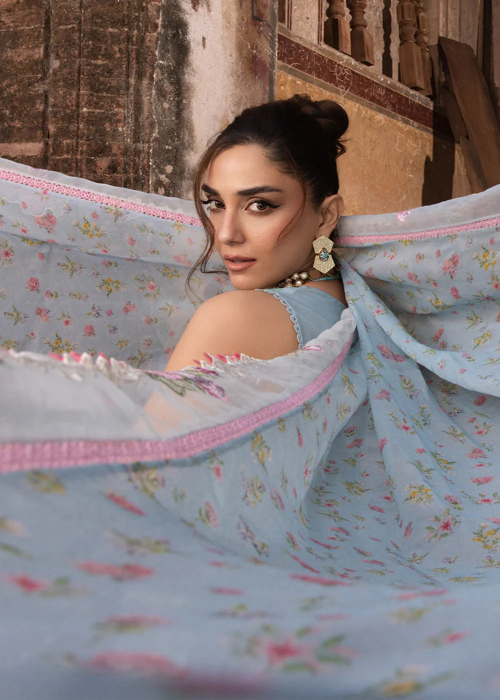 FAYE-7-B | Breeze Unstitched Lawn'26 | Saira Shakira