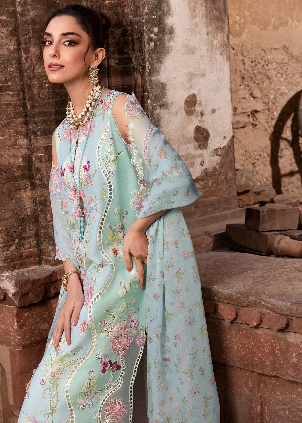 FAYE-7-B | Breeze Unstitched Lawn'26 | Saira Shakira