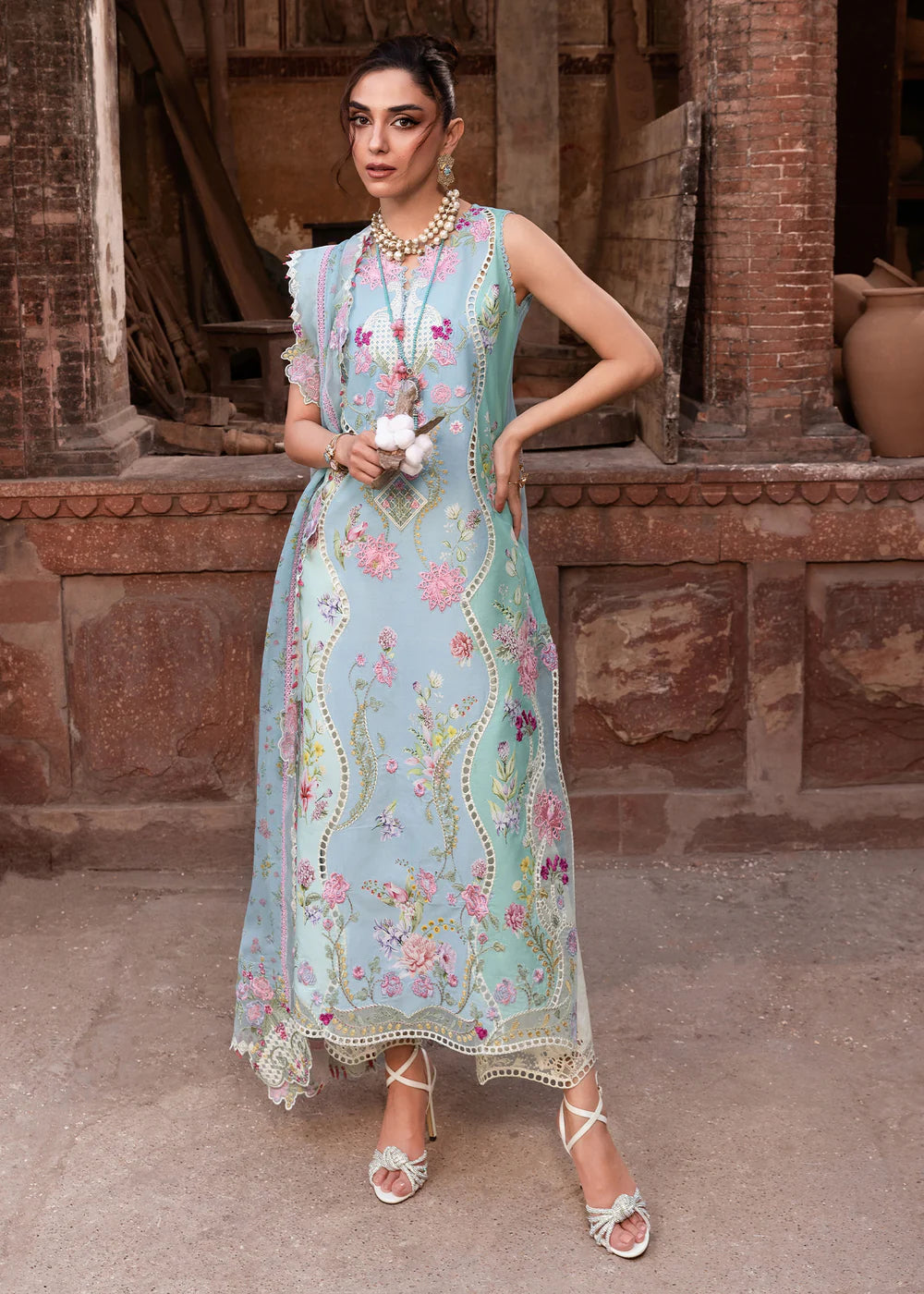 FAYE-7-B | Breeze Unstitched Lawn'26 | Saira Shakira