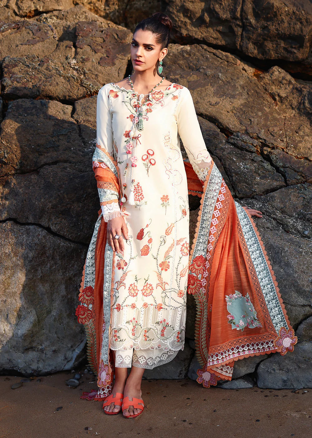 GIA-5-A | Breeze Unstitched Lawn'26 | Saira Shakira
