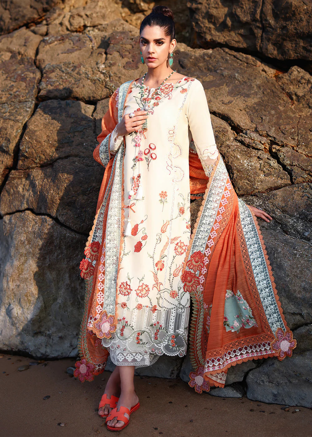 GIA-5-A | Breeze Unstitched Lawn'26 | Saira Shakira