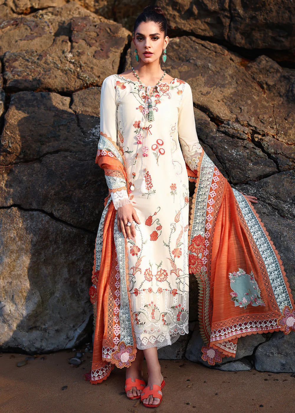 GIA-5-A | Breeze Unstitched Lawn'26 | Saira Shakira