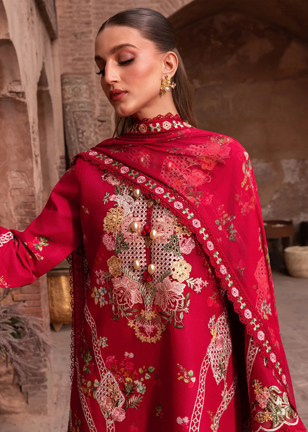 ROSE-6-A | Breeze Unstitched Lawn'26 | Saira Shakira