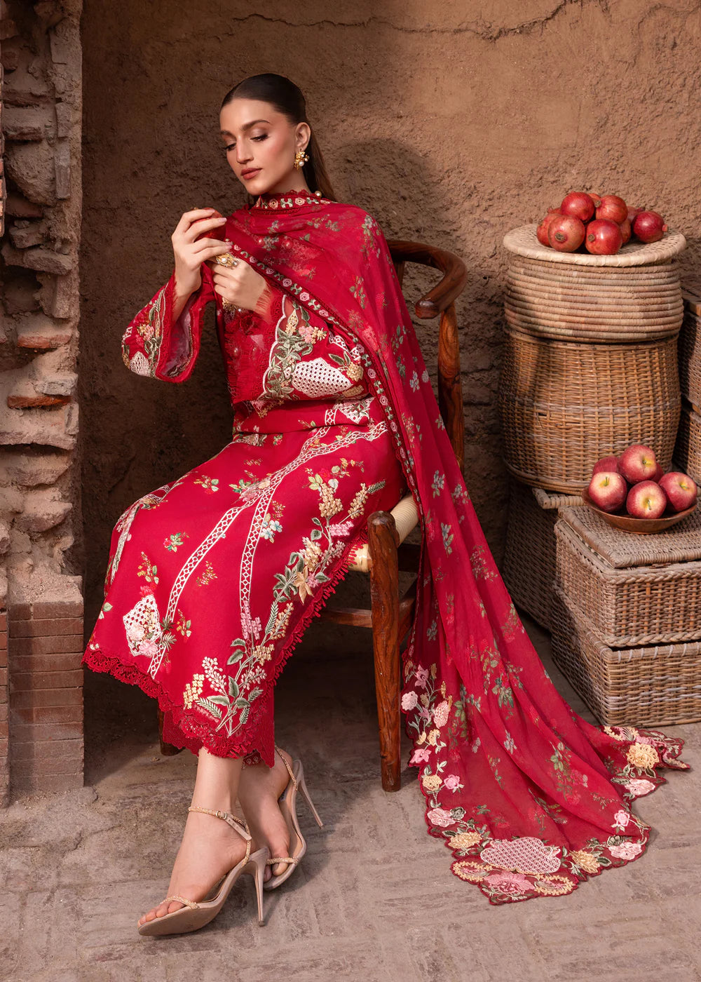 ROSE-6-A | Breeze Unstitched Lawn'26 | Saira Shakira