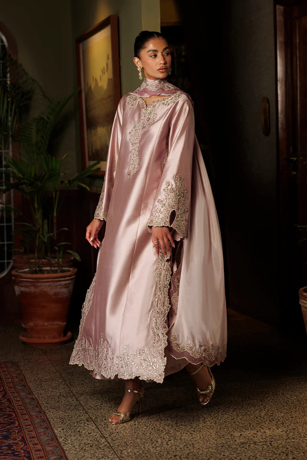 UE-719 Embroidered Jacquard Sheesha Silk | Festive Formals ‘26 | Iznik