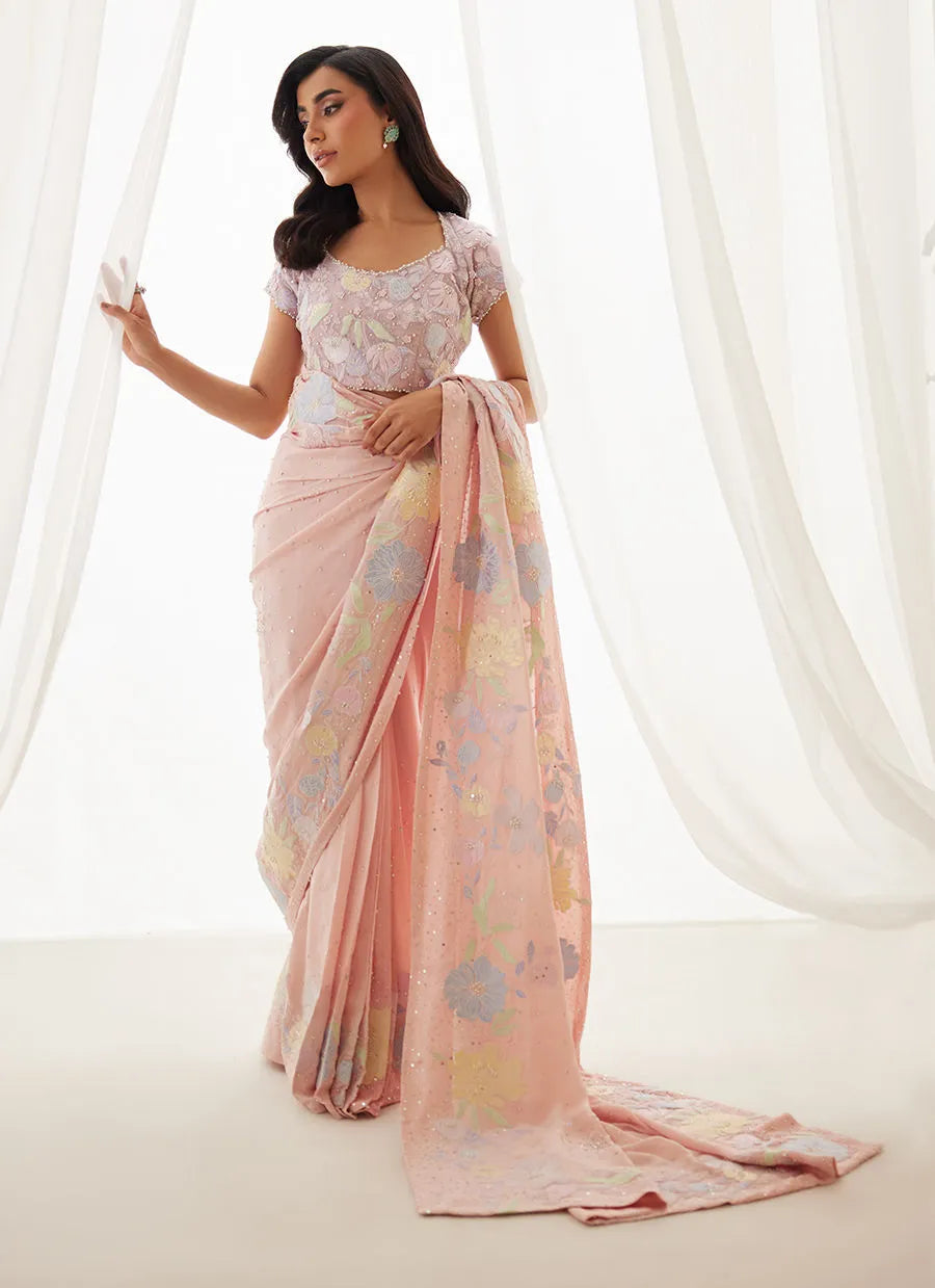 Neve Blush Saree And Blouse | LUXE PRET' 25 | FARAH TALIB AZIZ