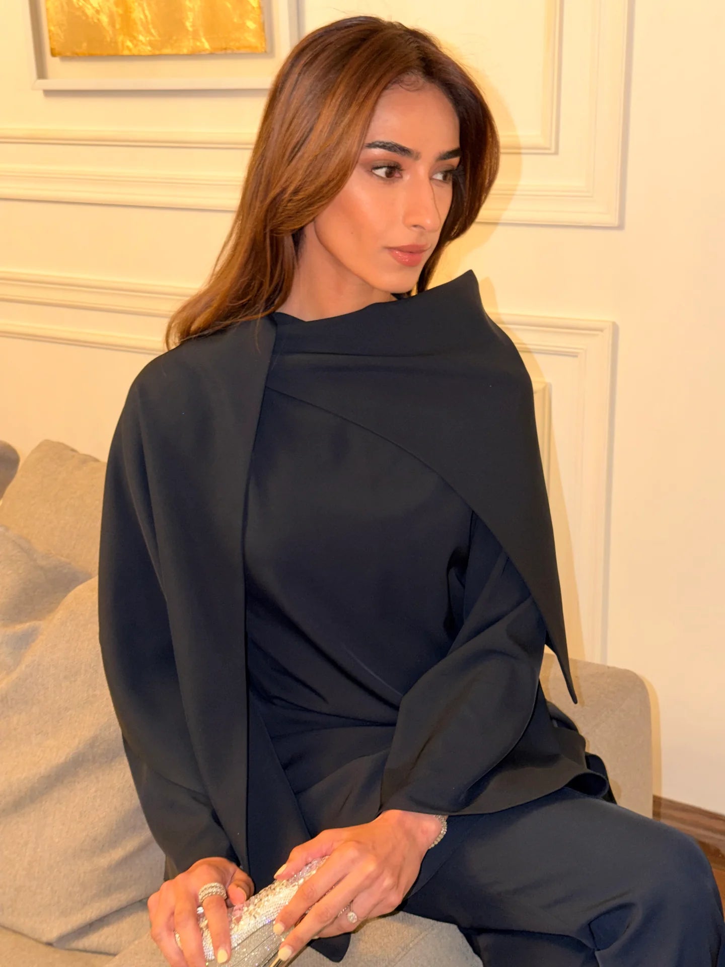 Navy Drape Set | Sak Atelier
