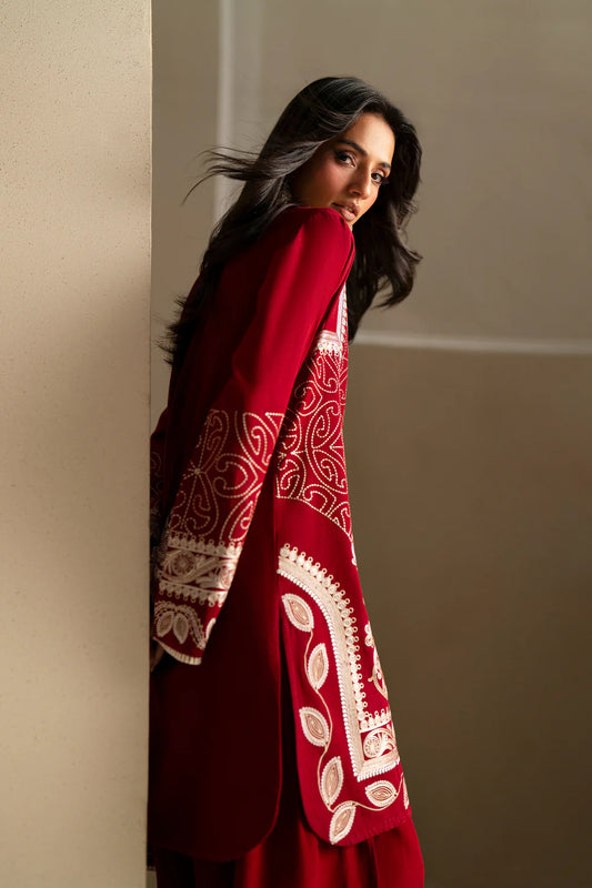 GRAPE WINE | E0786/203/304 | Unstitched Winter '25 | Ethnc