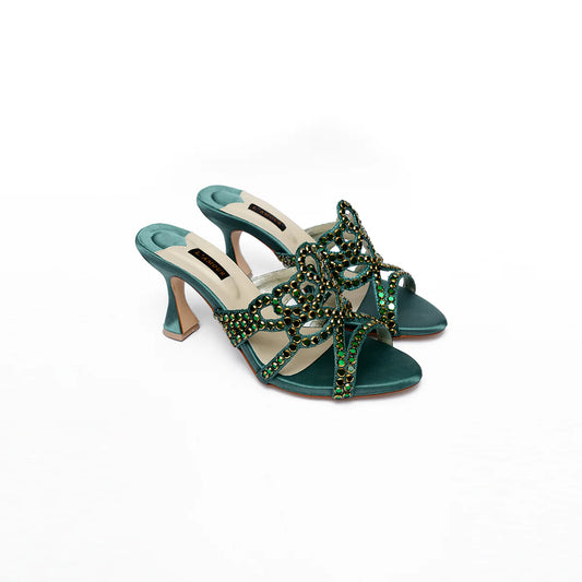 Valentina - Green Heels | L'AMOUR | FOOTWEAR
