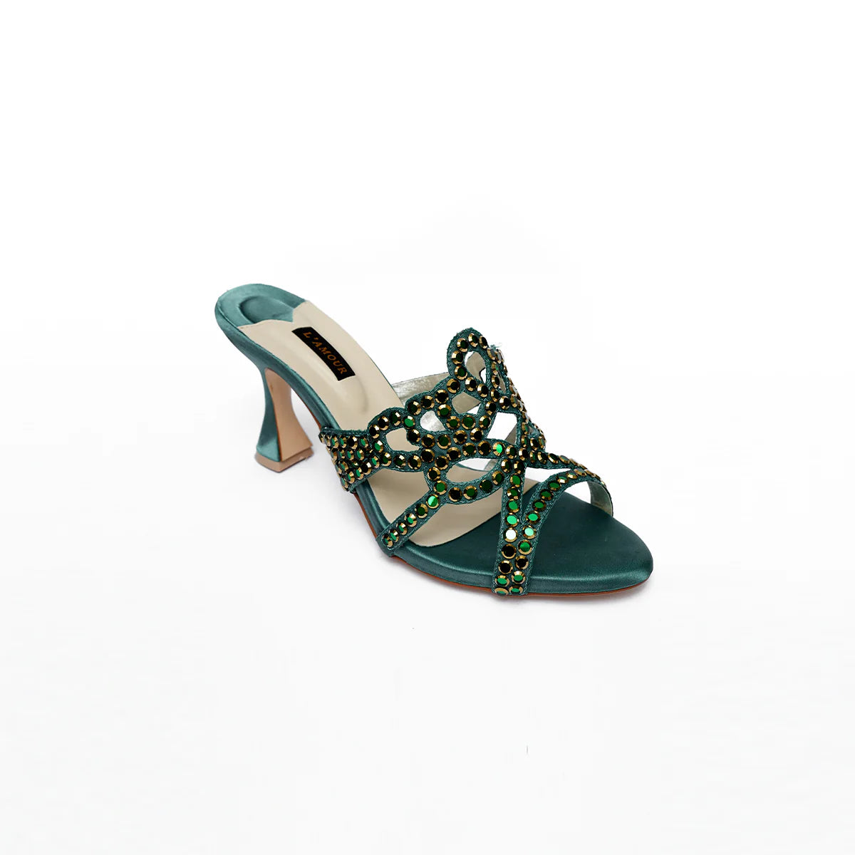 Valentina - Green Heels | L'AMOUR | FOOTWEAR