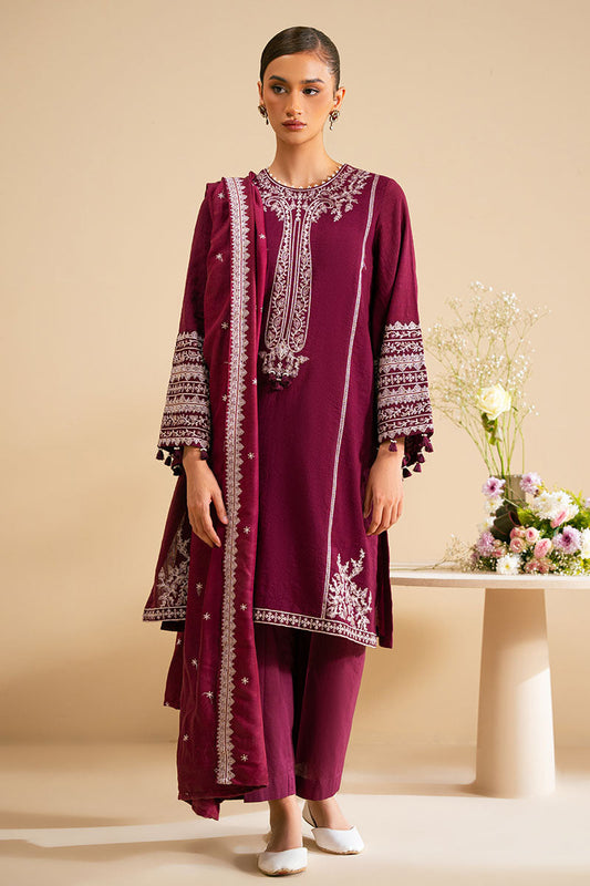 PLUM GLARE 2pc (SHIRT & DUPATTA) | Cross Stitch RTW