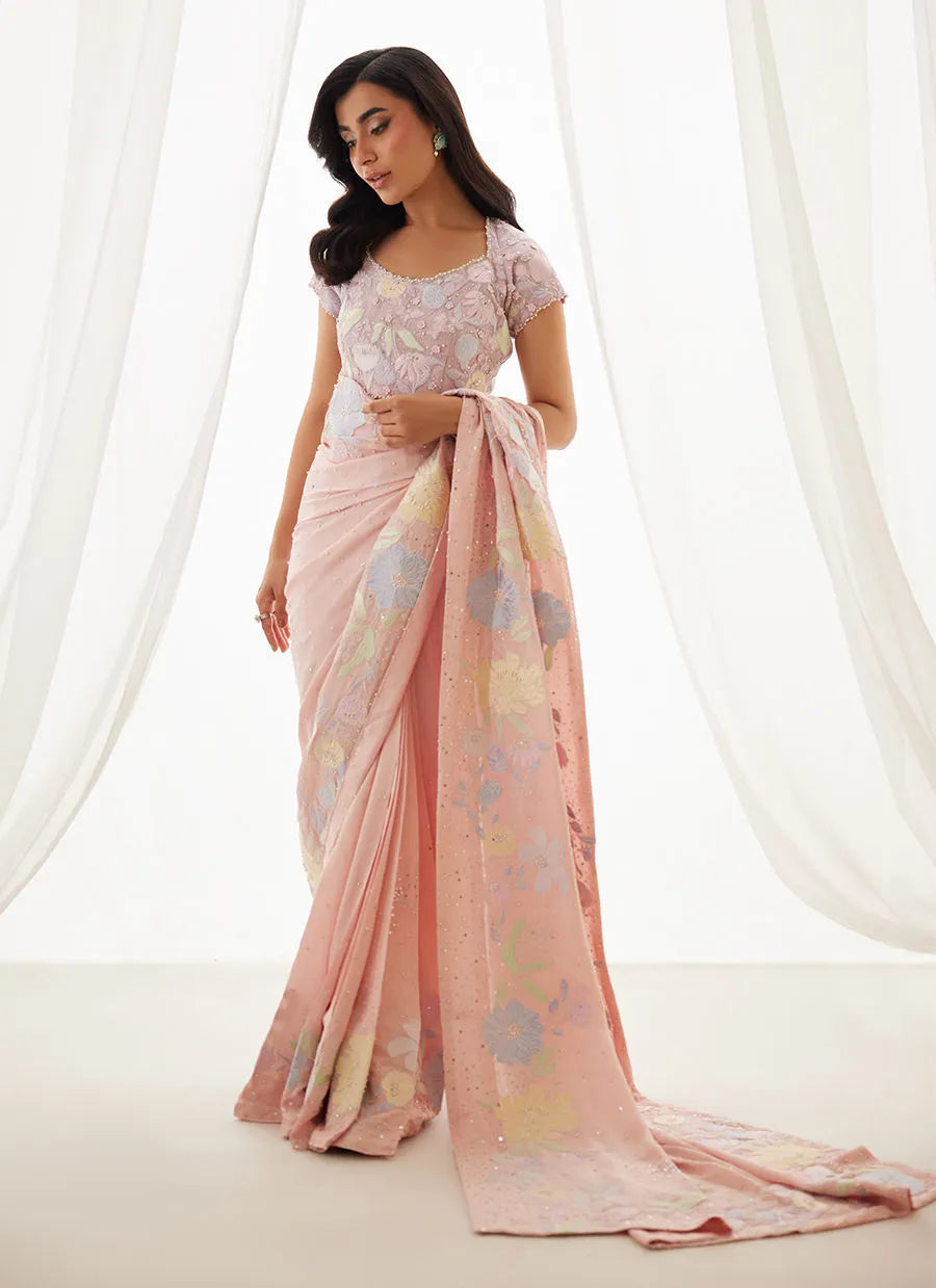 Neve Blush Saree And Blouse | LUXE PRET' 25 | FARAH TALIB AZIZ